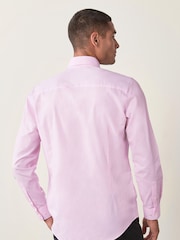 Light Pink Slim Fit Button Down Easy Iron Oxford Shirt - Image 2 of 7