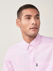 Light Pink Slim Fit Button Down Easy Iron Oxford Shirt - Image 4 of 7