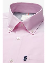Light Pink Slim Fit Button Down Easy Iron Oxford Shirt - Image 7 of 7