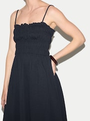 Bleu - Jigsaw Cotton Pique Sundress - Image 3 sur 7
