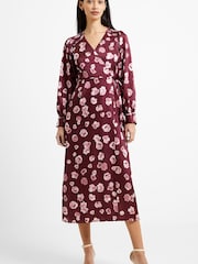 French Connection Satin Long Sleeve Dress - Image 3 of 4