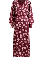 French Connection Satin Long Sleeve Dress - Image 4 of 4