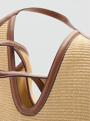 Mango Brown Raffia Shoulder Bag - Image 4 of 5