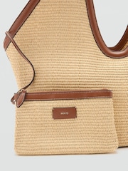 Mango Brown Raffia Shoulder Bag - Image 5 of 5