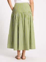 Albaray Green Stripe Drop Waist Skirt - Image 2 of 5