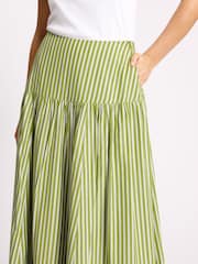 Albaray Green Stripe Drop Waist Skirt - Image 3 of 5