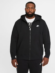 Negro - Sudadera con capucha con cremallera Club de Nike - Imagen 1 de 8