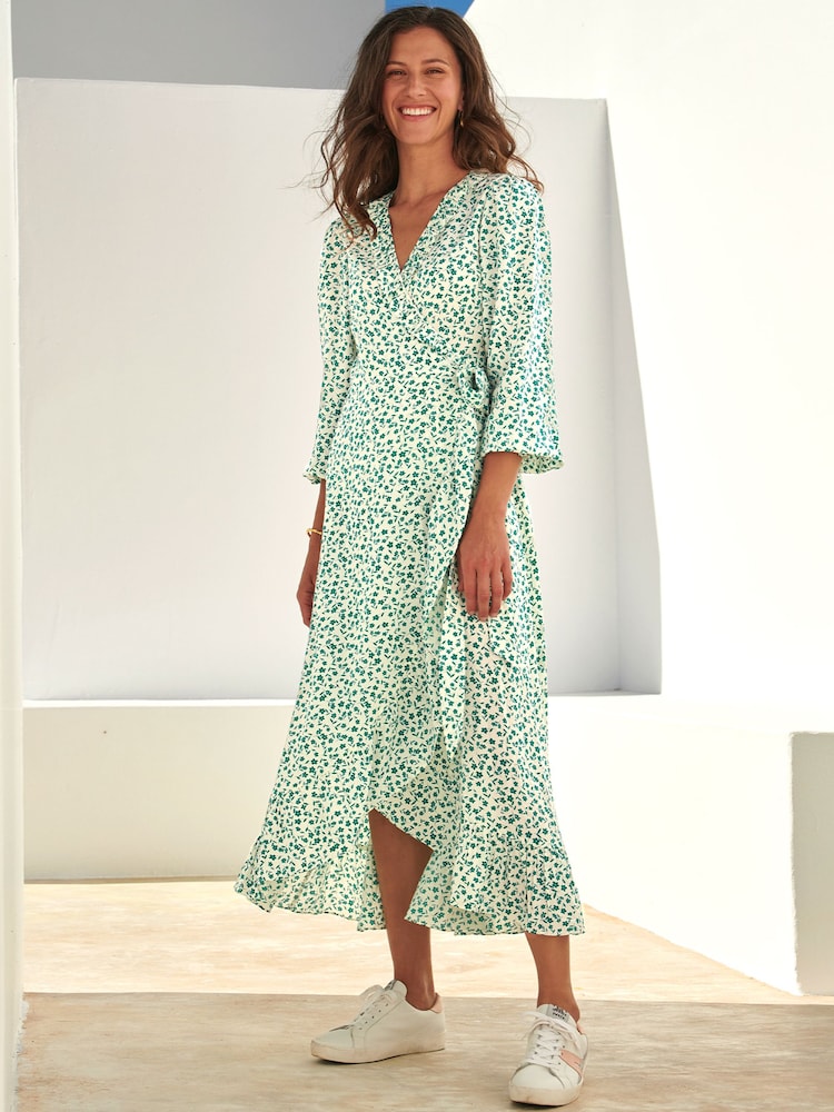 Aspiga Cream Demi Long Sleeve Wrap Dress - Image 1 of 5