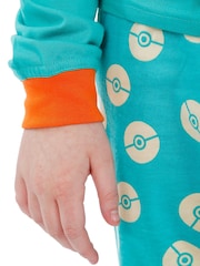 Character Green 100% Cotton Pokemon Pikachu and Eevee Pyjamas - Image 9 of 10