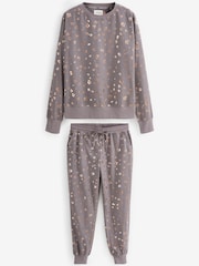 Lilac Purple Leopard Foil Supersoft Cosy Pyjamas - Image 5 of 7