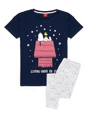 Vanilla Underground Blue Snoopy Long Leg Pyjamas Set - Image 1 of 5