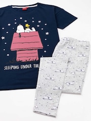 Vanilla Underground Blue Snoopy Long Leg Pyjamas Set - Image 2 of 5