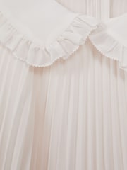 Reiss Ivory Nadia 9-13 yrs Pleated Collared Tiered Dress - Image 7 of 7