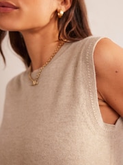 Boden Natural Eva Cashmere Tank - Image 3 of 6