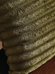 Catherine Lansfield Green Catherine Lansfield Soft and Cosy Ribbed Cushion - Image 3 of 4