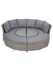 Pacific Grey Slate Garden Bermuda Daybed Dining Set Ceramic Top - Image 1 of 5