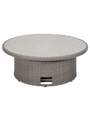 Pacific Grey Slate Garden Bermuda Daybed Dining Set Ceramic Top - Image 4 of 5