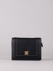 Lakeland Leather Black Small Icon Leather Flapover Purse - Image 2 of 4