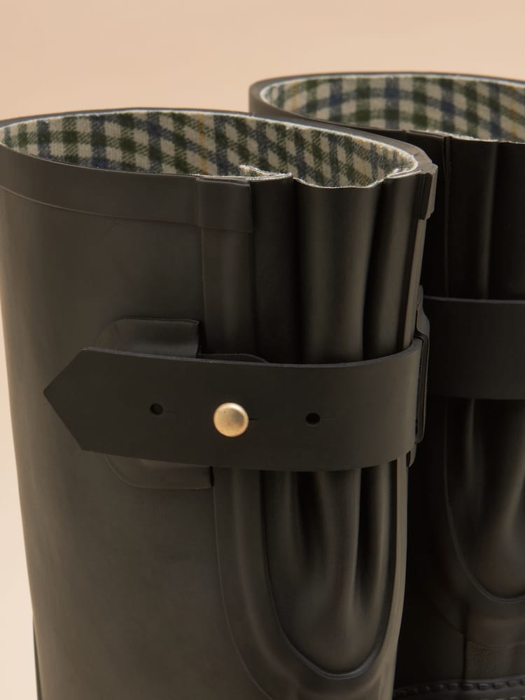 Joules Wistow Black Adjustable Mid Calf Wellies - Image 6 of 6