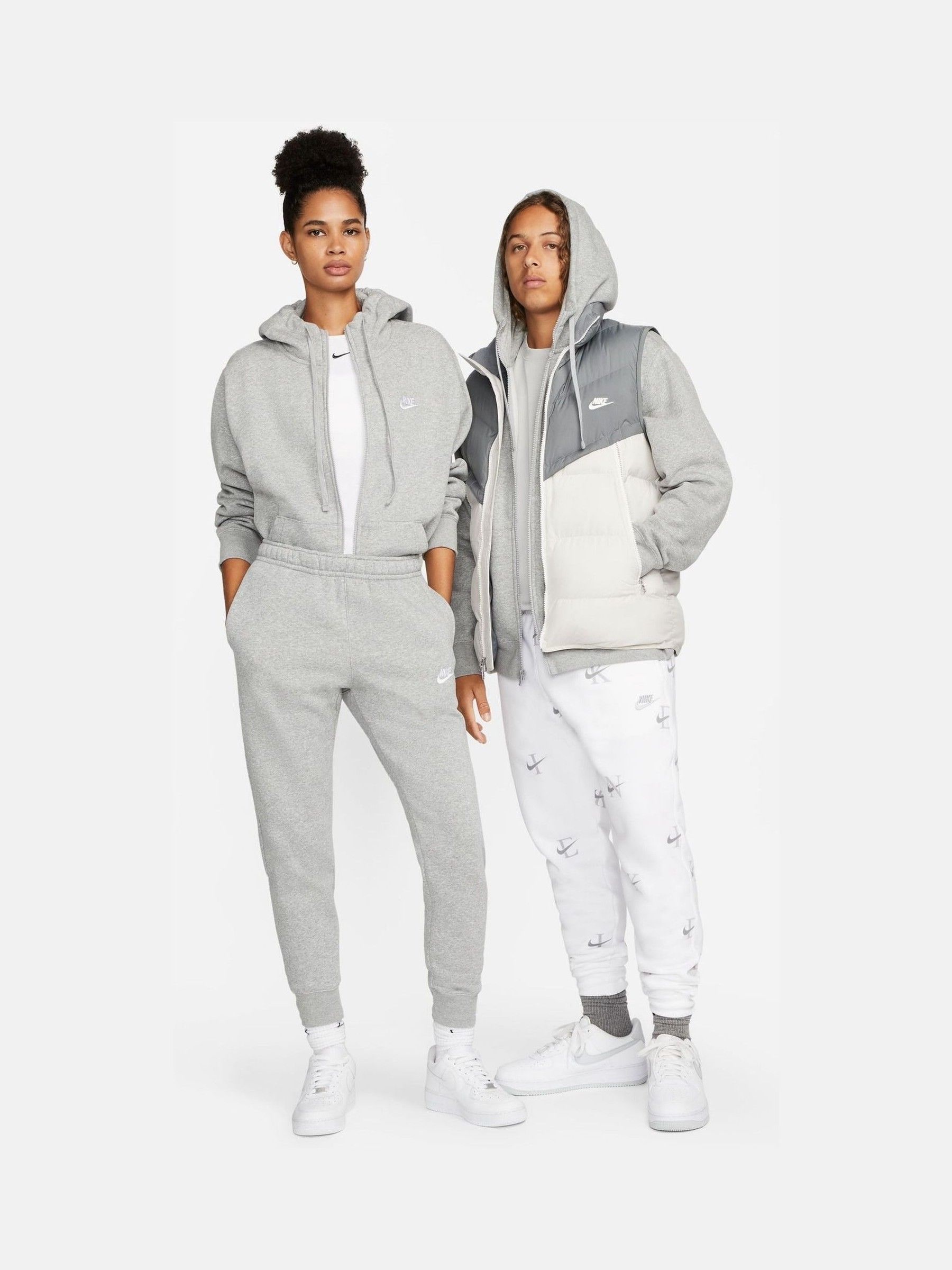 Buy Nike Grey Club Zip Up Hoodie from Next Norway