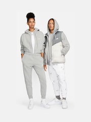 Nike Grey Club Zip Up Hoodie - Image 12 of 18