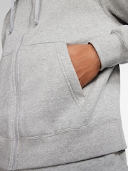 Nike Grey Club Zip Up Hoodie - Image 15 of 18