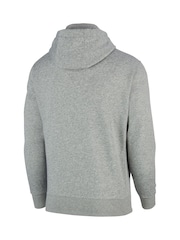 Nike Grey Club Zip Up Hoodie - Image 18 of 18