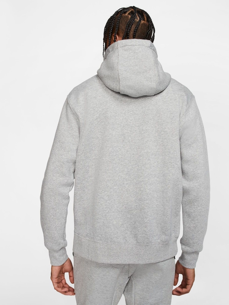Nike Grey Club Zip Up Hoodie - Image 2 of 18