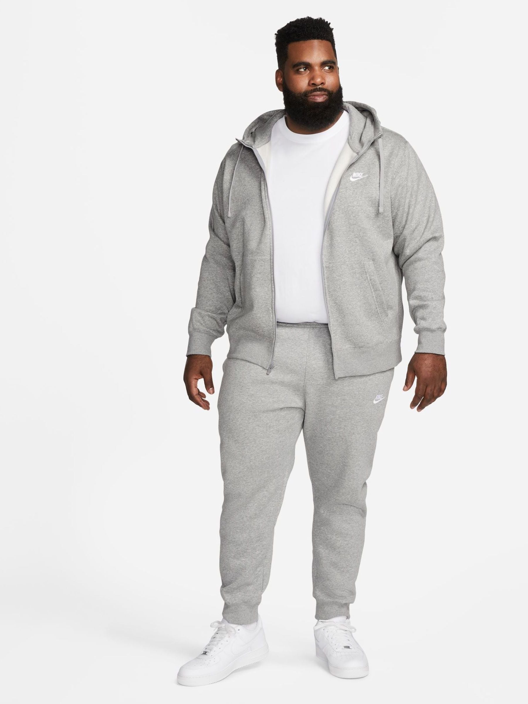 Nike grey joggers and hoodie outlet