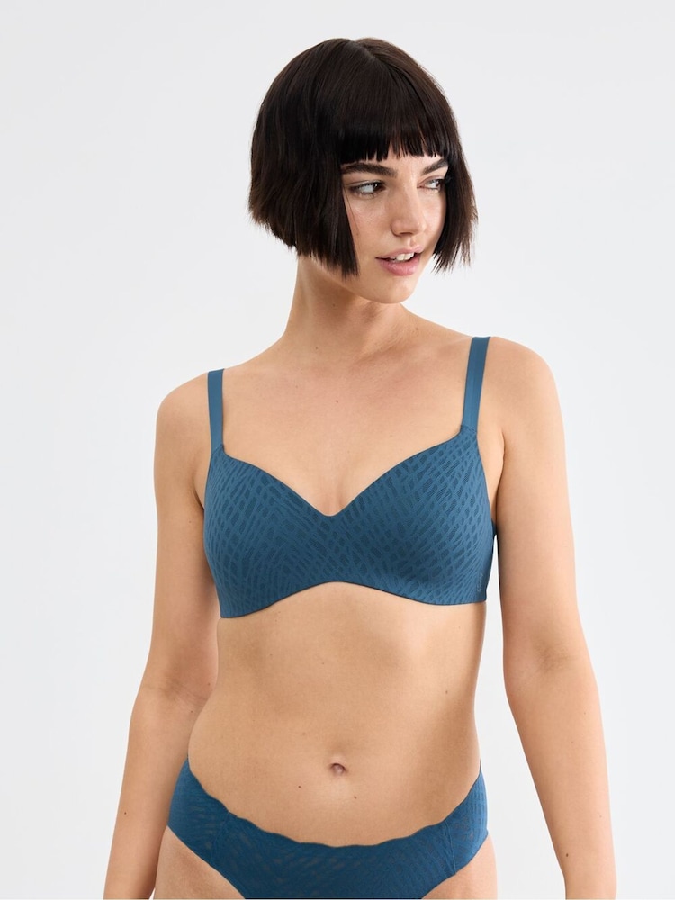 Sloggi Blue Zero Feel Bliss The Up T-Shirt Bra - Image 1 of 5 Sloggi Blue Zero Feel Bliss The Up T-Shirt Bra - Image 1 of 5