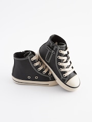 Black Bump Toe Boots With Zip Fastening - Image 4 of 7