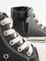 Black Bump Toe Boots With Zip Fastening - Image 7 of 7