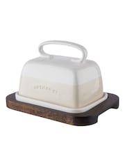 Artisan Street White Butter Dish Set - Image 2 of 3