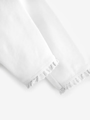 White Lace Trim Leggings (3mths-7yrs) - Image 3 of 4