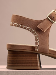 Clarks Brown Leather Serina35 Cross Sandals - Image 2 of 10