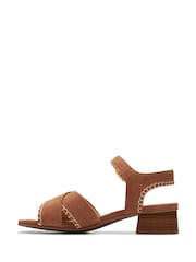 Clarks Brown Leather Serina35 Cross Sandals - Image 5 of 10