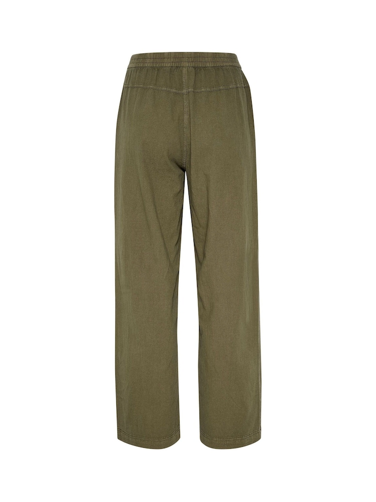 Kaffe Naya With Elastic Waist Casual 100% Cotton Trousers - Image 5 of 5