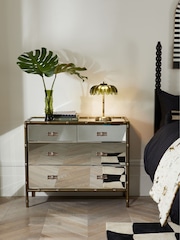 Rockett St George Mirror Bamboo Viscose Chest Of Drawers - Image 1 of 8