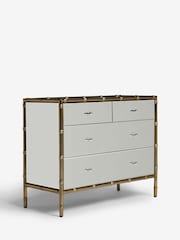 Rockett St George Mirror Bamboo Viscose Chest Of Drawers - Image 5 of 8