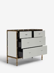 Rockett St George Mirror Bamboo Viscose Chest Of Drawers - Image 7 of 8