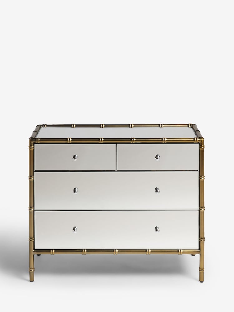 Rockett St George Mirror Bamboo Viscose Chest Of Drawers - Image 8 of 8