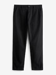 Black Straight Fit 100% Cotton Chino Trousers - Image 6 of 9