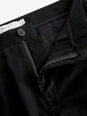 Black Straight Fit 100% Cotton Chino Trousers - Image 7 of 9