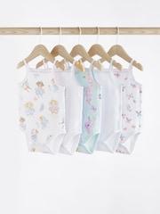 Weiß mit Feenmotiv - Baby Ärmellose Bodys im 5er-Pack - Bild 1 von 6