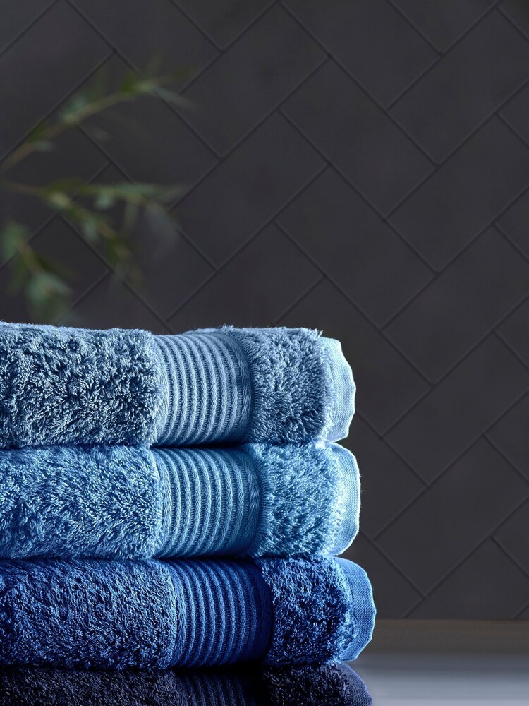 Blue Navy Egyptian Cotton Towel - Image 5 of 7
