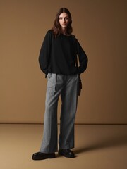 Schwarz - Premium Leichte langärmelige Bluse - Bild 2 von 7