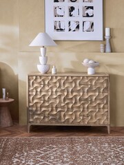 Mid Natural Alba Solid Mango Chest of Drawers - Image 1 of 7