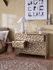 Mid Natural Alba Solid Mango Chest of Drawers - Image 2 of 7