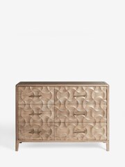 Mid Natural Alba Solid Mango Chest of Drawers - Image 4 of 7