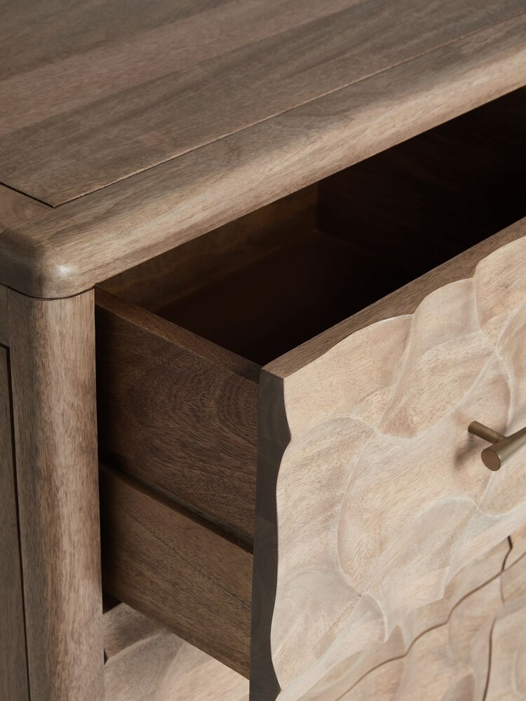 Mid Natural Alba Solid Mango Chest of Drawers - Image 7 of 7